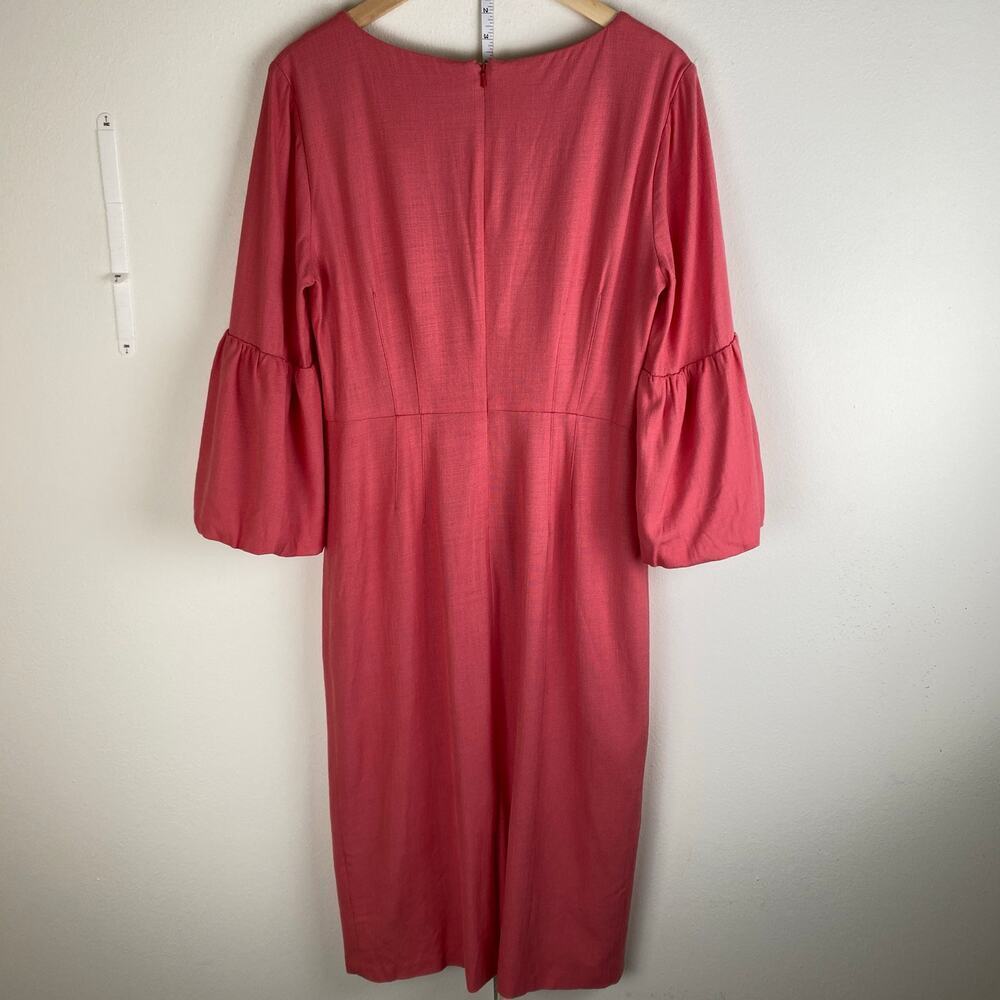 Veronica Beard Amalita Coral Pink Sheath Midi Dress Size 10 - Picture 10 of 15